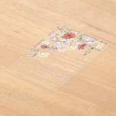 Invitations En Acrylique Colorful Flowers, Wildflowers, Boho, Confirmation (Poser)