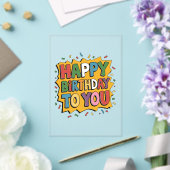Invitations En Acrylique Comic Burst Joyeux Anniversaire (Insitu (Mariage))