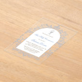 Invitations En Acrylique conception bleue Première Sainte Communion (Poser)