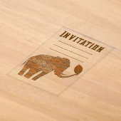 Invitations En Acrylique Conception d'art tribal d'éléphant (Poser)