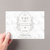 Invitations En Acrylique Conception de célébration de mariage romantique de (In situ (ordinateur de poche))