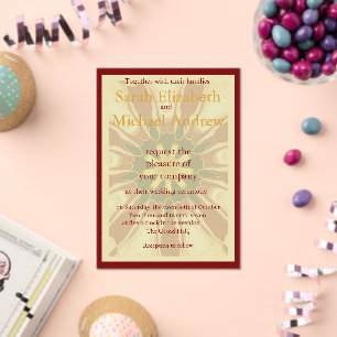 Invitations En Acrylique Conception d'éclatement d'étoile Rouge profond   M