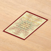 Invitations En Acrylique Conception d'éclatement d'étoile Rouge profond | M (Poser)