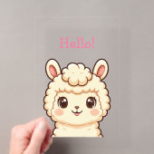 Invitations En Acrylique Conception d'illustration de lama mignon (In situ (ordinateur de poche))