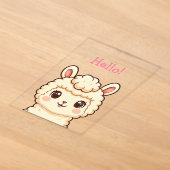 Invitations En Acrylique Conception d'illustration de lama mignon (Poser)
