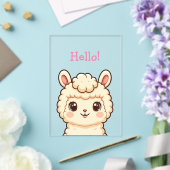Invitations En Acrylique Conception d'illustration de lama mignon (Insitu (Mariage))