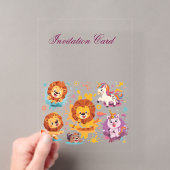 Invitations En Acrylique Conception d'invitation d'anniversaire pour un ani (In situ (ordinateur de poche))