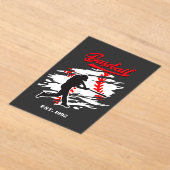 Invitations En Acrylique Conception Graphique de Silhouette de Baseball – F (Poser)