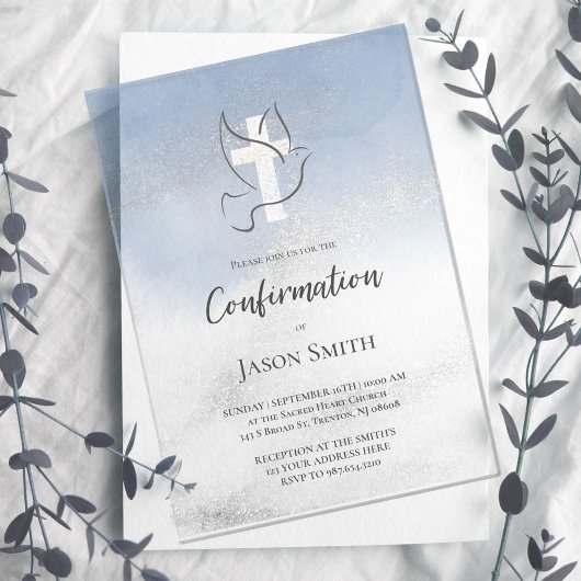 Invitations En Acrylique Confirmation