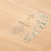 Invitations En Acrylique Confirmation de l'arc d'aquarelle (Poser)