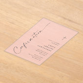 Invitations En Acrylique Confirmation de style élégant moderne (Poser)
