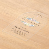 Invitations En Acrylique confirmation du cadre floral (Poser)
