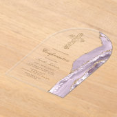 Invitations En Acrylique Confirmation Dusty Lilac Agate (Poser)
