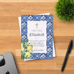 Invitations En Acrylique Confirmation Pour Son Carrelage Méditerranéen Au C