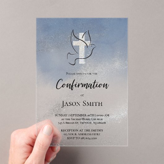 Invitations En Acrylique Confirmations (In situ (ordinateur de poche))