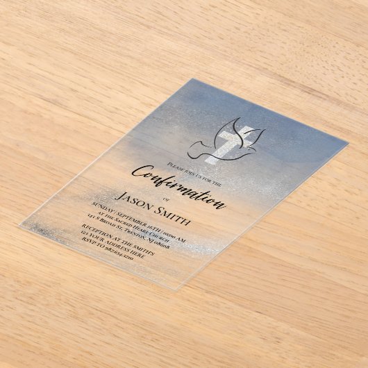 Invitations En Acrylique Confirmations (Poser)
