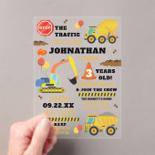 Invitations En Acrylique Construction 3e anniversaire (In situ (ordinateur de poche))