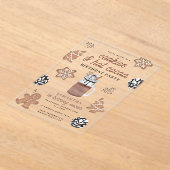Invitations En Acrylique Cookies & Hot Cocoa Chocolate Kids Winter Birthday (Poser)