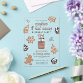 Invitations En Acrylique Cookies & Hot Cocoa Chocolate Kids Winter Birthday (Insitu (Mariage))