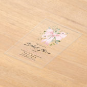 Invitations En Acrylique Coquette de la botte rose moderne Fête des mariées (Poser)