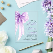 Invitations En Acrylique Coquette moderne tendance Fête des mariées pourpre (Insitu (Mariage))