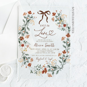 Invitations En Acrylique Coquette Tombez amoureux Enterrement de vie de jeu