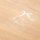 Invitations En Acrylique Coquette whimsical main dessiné arc enregistrer la (Poser)