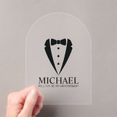 Invitations En Acrylique Costume Tuxedo Noir - Proposition de fabricant (In situ (ordinateur de poche))