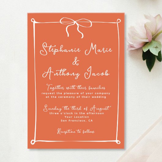 Invitations En Acrylique Coucher de soleil italien Whimsical avec Mariage b