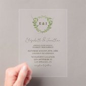 Invitations En Acrylique Couronne botanique de mariage tons terre (In situ (ordinateur de poche))