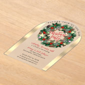 Invitations En Acrylique Couronne de Noël luxueuse gelée (Poser)