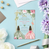 Invitations En Acrylique Couronne de quinceañera verte sauge et rose Gold T (Insitu (Mariage))