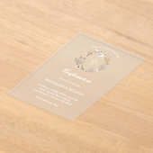 Invitations En Acrylique couronne fleur sauvage | Confirmation (Poser)