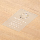 Invitations En Acrylique couronne fleur sauvage | Première sainte communion (Poser)