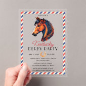 Invitations En Acrylique Course moderne Horse Derby Party équestre (In situ (ordinateur de poche))