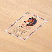 Invitations En Acrylique Course moderne Horse Derby Party équestre (Poser)