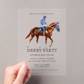 Invitations En Acrylique Course moderne Horse Derby Party équestre (In situ (ordinateur de poche))