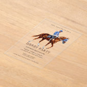 Invitations En Acrylique Course moderne Horse Derby Party équestre (Poser)