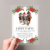 Invitations En Acrylique Course moderne Horse Derby Party équestre (In situ (ordinateur de poche))