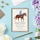 Invitations En Acrylique Course moderne Horse Derby Party équestre Invitati (Insitu (Mariage))