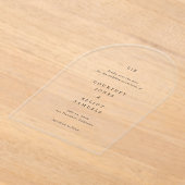 Invitations En Acrylique Courtney Monogramme Mariage élégant Enregistrer la (Poser)
