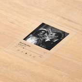 Invitations En Acrylique Couverture de l'album enregistrer la date (Poser)