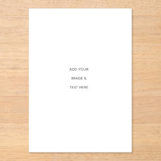 Invitations En Acrylique Create Your Own white 