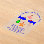 Invitations En Acrylique Créations de la mer de Noël sur mesure (Poser)