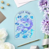 Invitations En Acrylique Créature de Fée Violette Sirène (Insitu (Mariage))