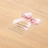 Invitations En Acrylique Crème arc rose élégant SWEET 16 clair (Poser)