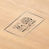 Invitations En Acrylique Crème et noir whimsar dessiné à la main voiture (Poser)