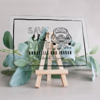 Crème et noir whimsar dessiné à la main voiture