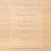 Invitations En Acrylique Crimson Gold Simple Mariage (Recto)