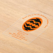 Invitations En Acrylique Crochets Halloween personnalisés (Poser)